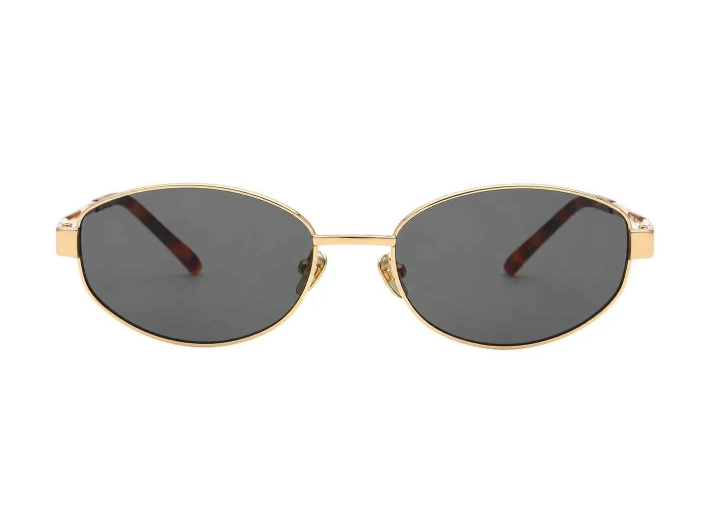 Lentes de sol de titanio Gold Drift V3005T, color S01 Armazón dorado, lente gris · vista frontal